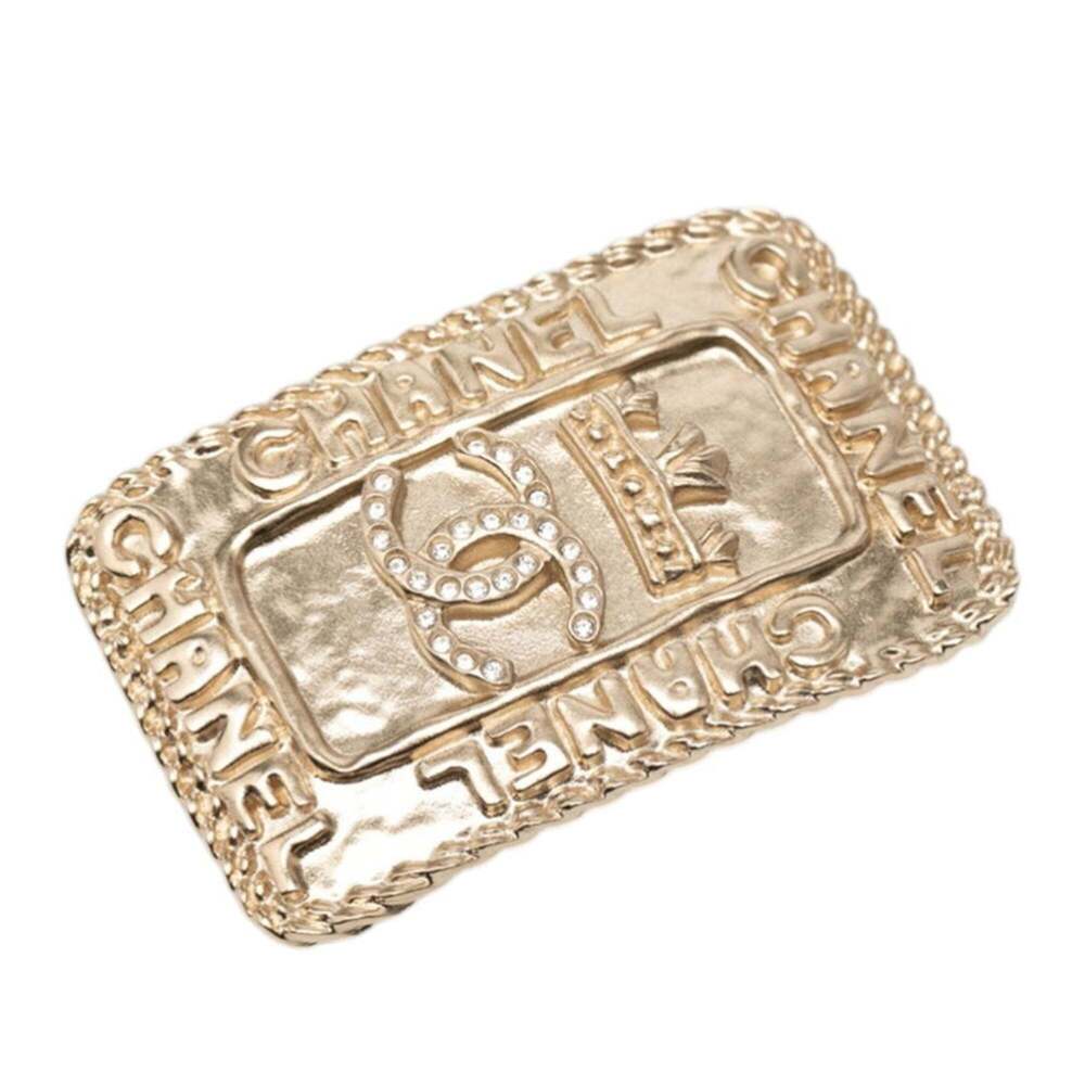 CHANEL Gold Logo Brooch - Picture 1 of 4